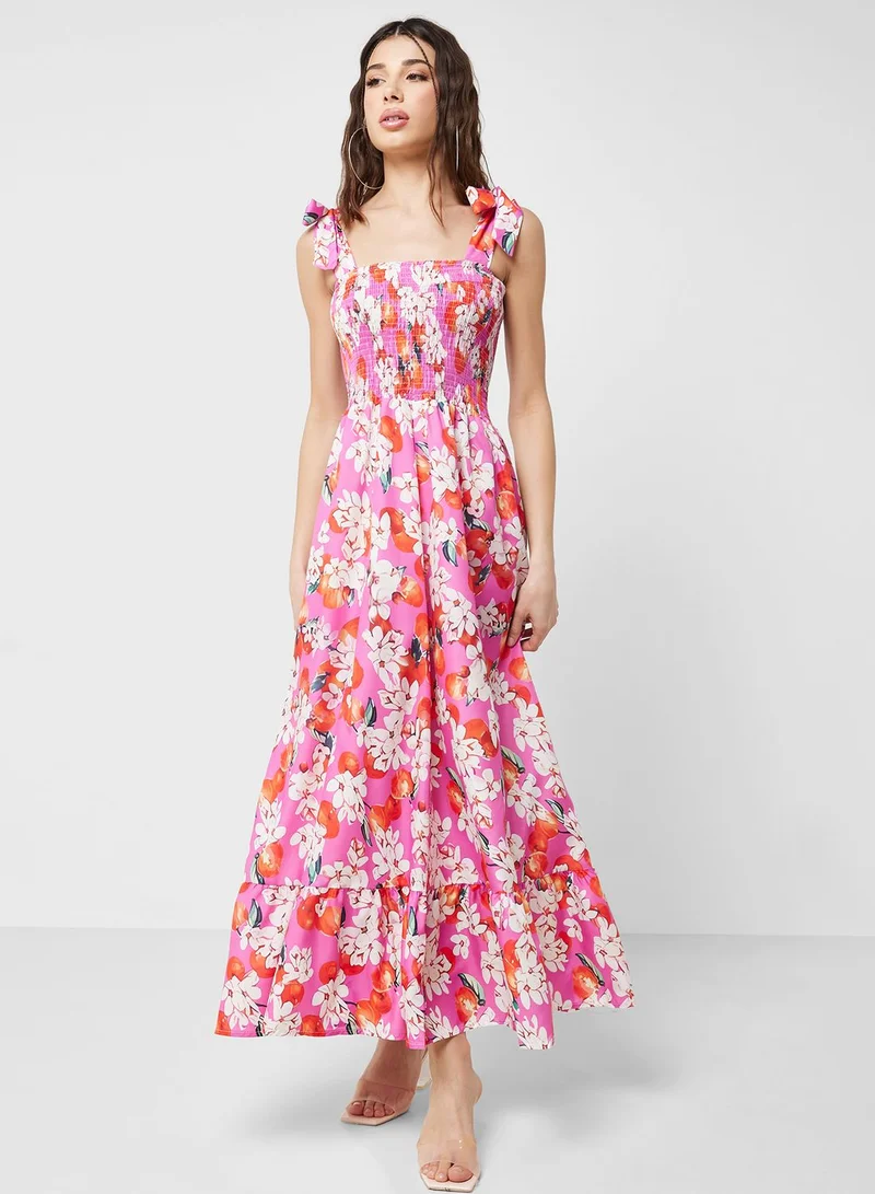 Ginger Floral Smocked Dress