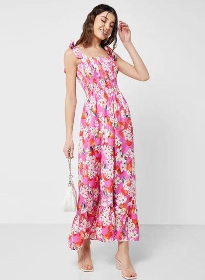 Ginger Floral Smocked Dress