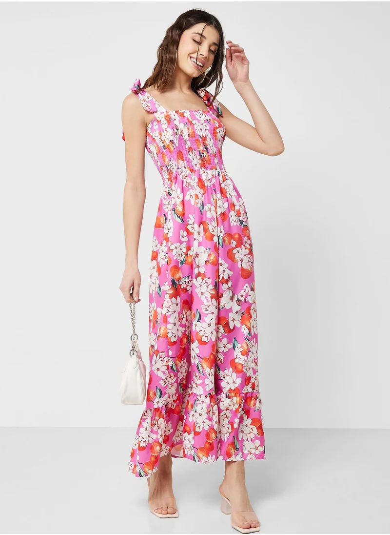 جينجر Floral Printed Dress