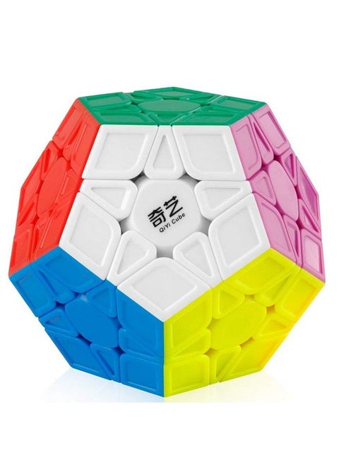 Qiyi Megaminx Cube Sculpted Stickerless 3X3 Pentagonal Dodecahedron Speed Cube Puzzle Toy (Qiheng S Version)