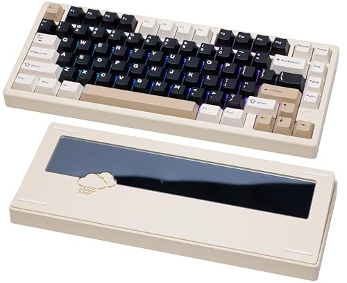 KEEBMONKEY WOBKEY Rainy 75 CNC Aluminum HMX/JWK/Cocoa Switches Triple-Mode Connectivity Mechanical Keyboard with Superior Acoustics, RGB/PP/Mirrored Glass/3500mAh/Violet Switch (Standard - White) - Image 1