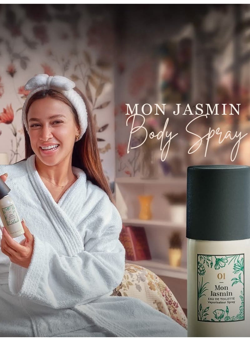 ماء الذهب Mon Jasmin  Body spray for women 100  ml - Image 5