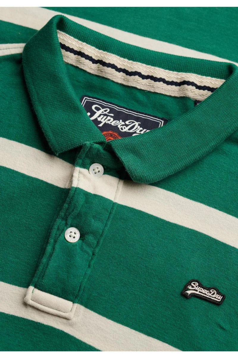 Superdry Vintage Stripe Jersey Polo Shirt