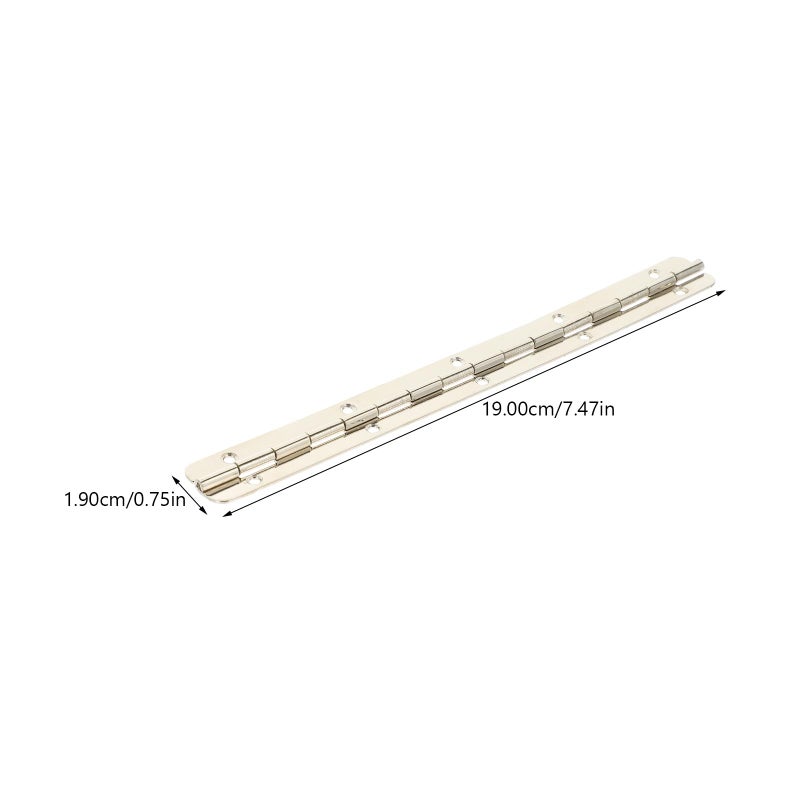 5pcs Nickel Plated Continuous Piano Hinges 180 Degree Heavy Duty For Jewelry Wooden Box - Image 3