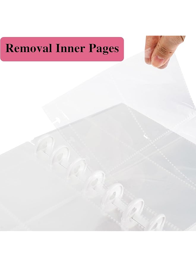 erorex Mini Photo Album White 30 Removal Inner Pages Photocard Binder 3 Inch Photo Card Holder Book Mini Camera Diy Collector With 120 Pockets Display Up To 120 Photos - Image 2