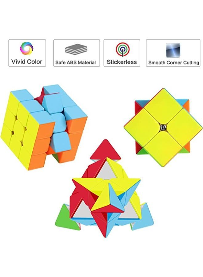 3 Pieces Rubiks Cube and Pyraminx Pyramid Triangle Rubix Cube - Image 3