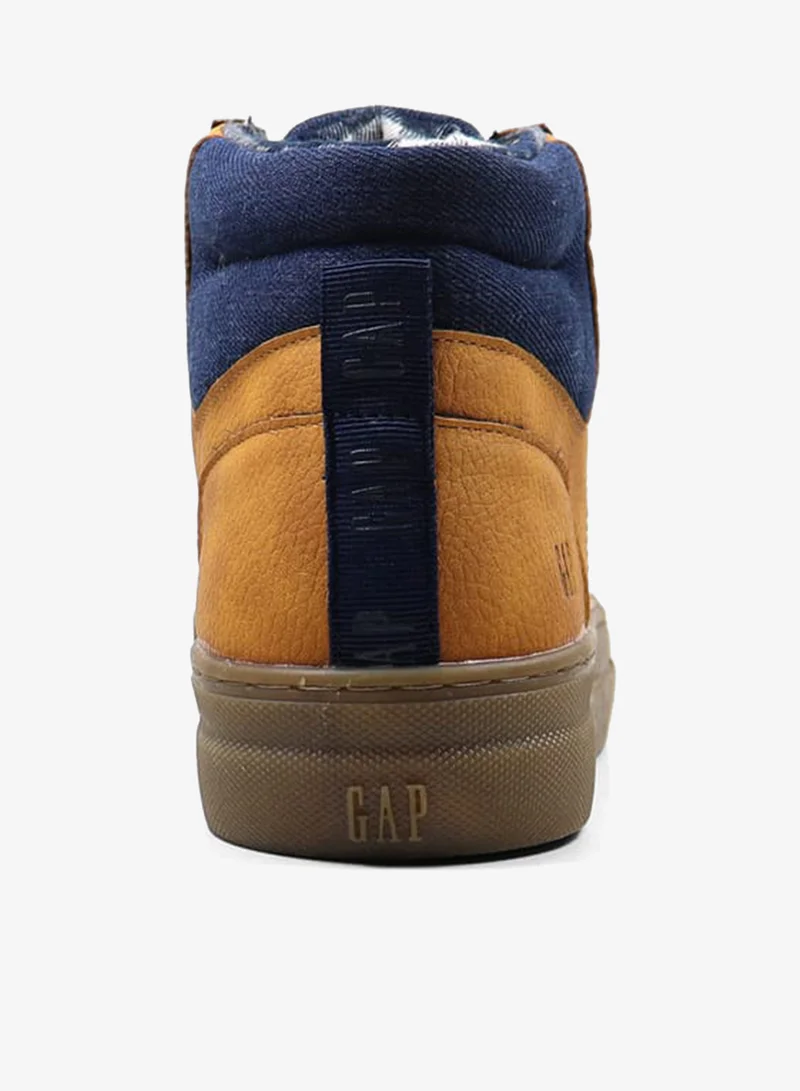 GAP Men's Colourblock High Cut Sneakers with Lace-Up Closure - Portland Cup Mid M