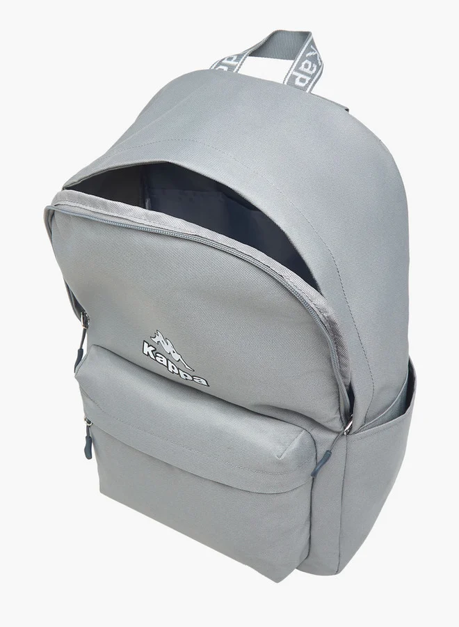 Kappa Logo Print School Backpack with Zip Closure and Adjustable Strap - 29x15x42 cm