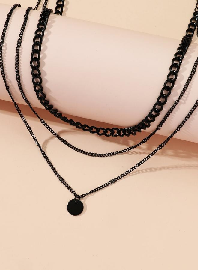 Take Two Layered Chain Pendant Necklace - Image 3