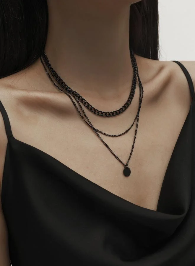 Take Two Layered Chain Pendant Necklace