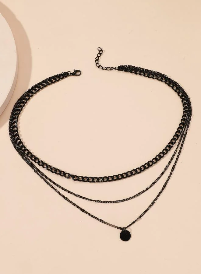 Take Two Layered Chain Pendant Necklace
