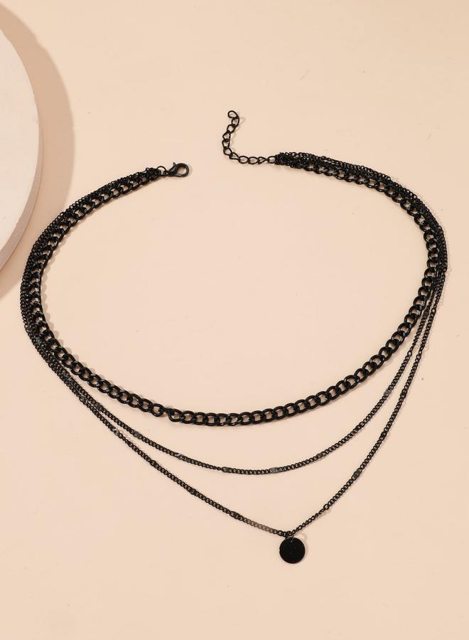 Take Two Layered Chain Pendant Necklace - Image 2