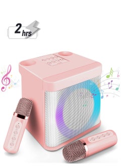BESTIS Karaoke Machine for Kids Adults, Mini Portable Bluetooth Karaoke Speaker with 2 Wireless Microphone and Lights  - Image 2