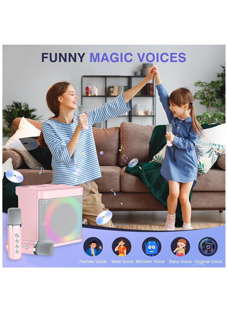 Karaoke Machine for Kids Adults, Mini Portable Bluetooth Karaoke Speaker with 2 Wireless Microphone and Lights - pzsku/ZC846C45C2EBEA2BF3415Z/45/_/1720512527/9077672b-e896-4b46-81e3-4e4a2f022db2