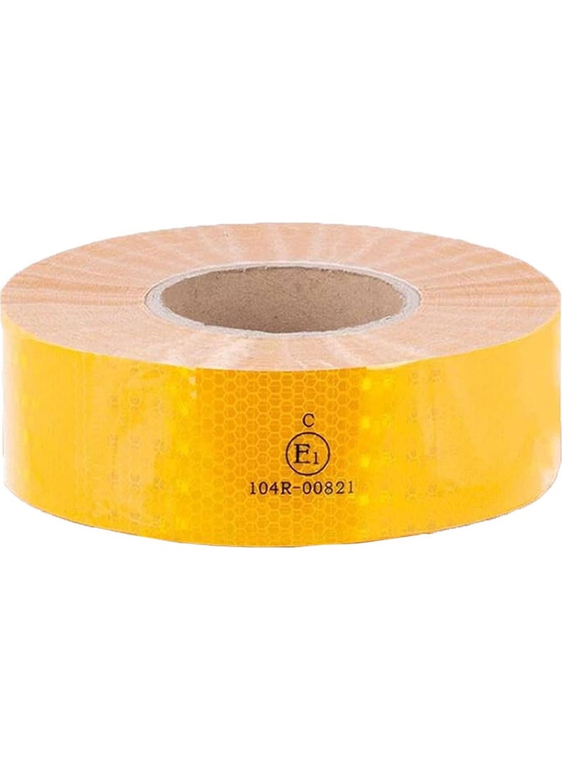 Glaswen 1m Reflective Reflective Phosphorescent Vehicle Auto Truck Strip Tape Tüvtürk Approved Flat Yellow Warning Tape  - Image 5