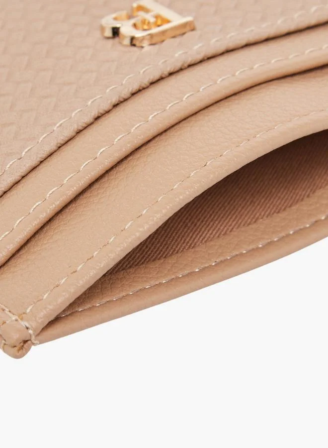 Flora Bella By Shoexpress BEIGE Textured Open Top Cardholder for Women | Best Price UAE