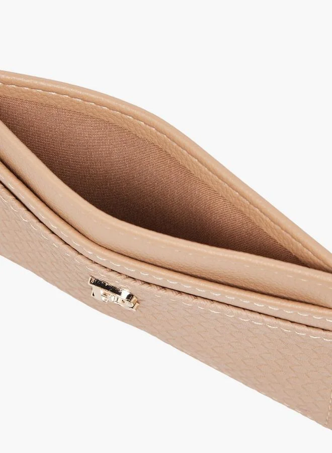 Flora Bella By Shoexpress BEIGE Textured Open Top Cardholder for Women | Best Price UAE