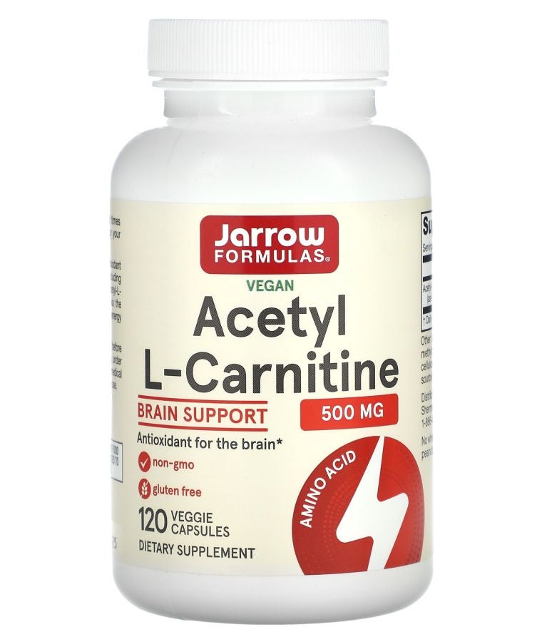 jarrow formulas Vegan Acetyl L-Carnitine 500 mg 120 Veggie Capsules