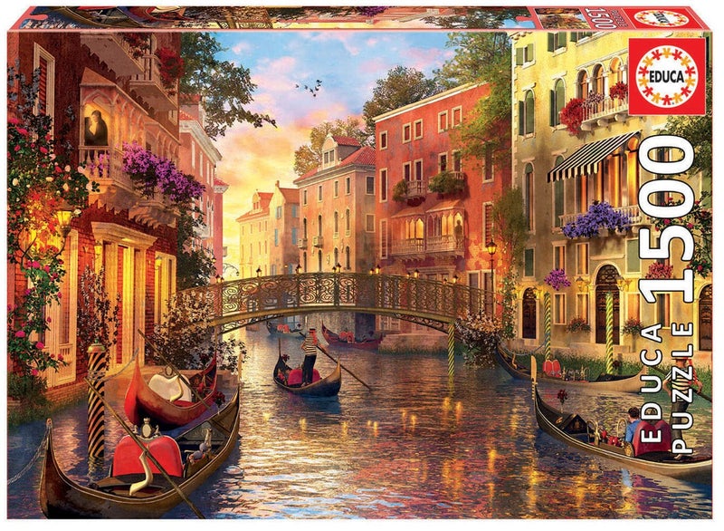 Educa Children's 1500 Sunset in Venice Puzzle - Image 1