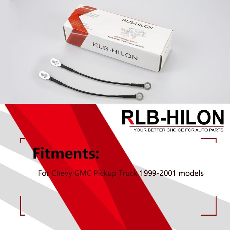 RLB-HILON كابل الباب الخلفي RLB-HILON المتوافق مع شاحنات البيك أب شيفروليه GMC C/K 1500 2500 3500، أحزمة دعم رفع الباب الخلفي للبيك أب تصميم بسيط عالمي - Image 3