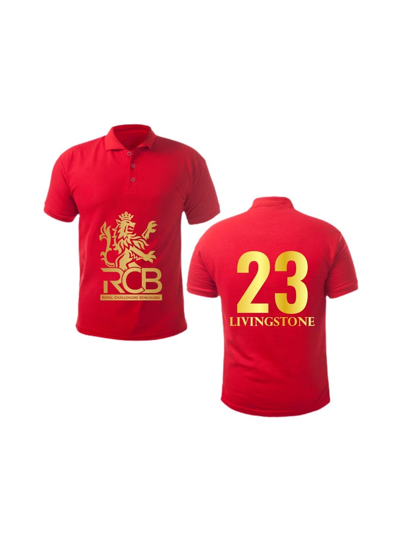 PRINTSHOP4ME Bengaluru Cricket Men's Dry-Fit Polo Neck T-Shirt|Soft&Breathable Sportswear For Cricket Lovers|Tshirt With Cap|Suitable For Games - Image 1