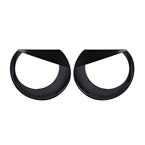 Hooke Road Black Angry Bird Headlight Bezels Cover for 2015 2016 2017 Jeep Renegade - Image 1