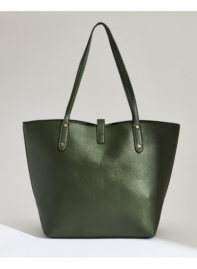 Embroidered Tote, Travel Patches - Tan