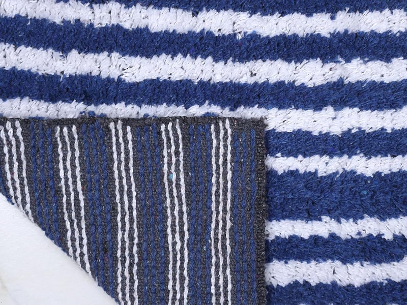 AAZEEM Absorbent Door Mat for Indoor EntrancexNon Slip Mat for Front Door Entryway,Soft Cotton Home. Hotel Balcony Floor Carpet,Floor Mats for Home,KitchenFloor Door Mat(55x35cm) Rectangular,Blue - Image 4