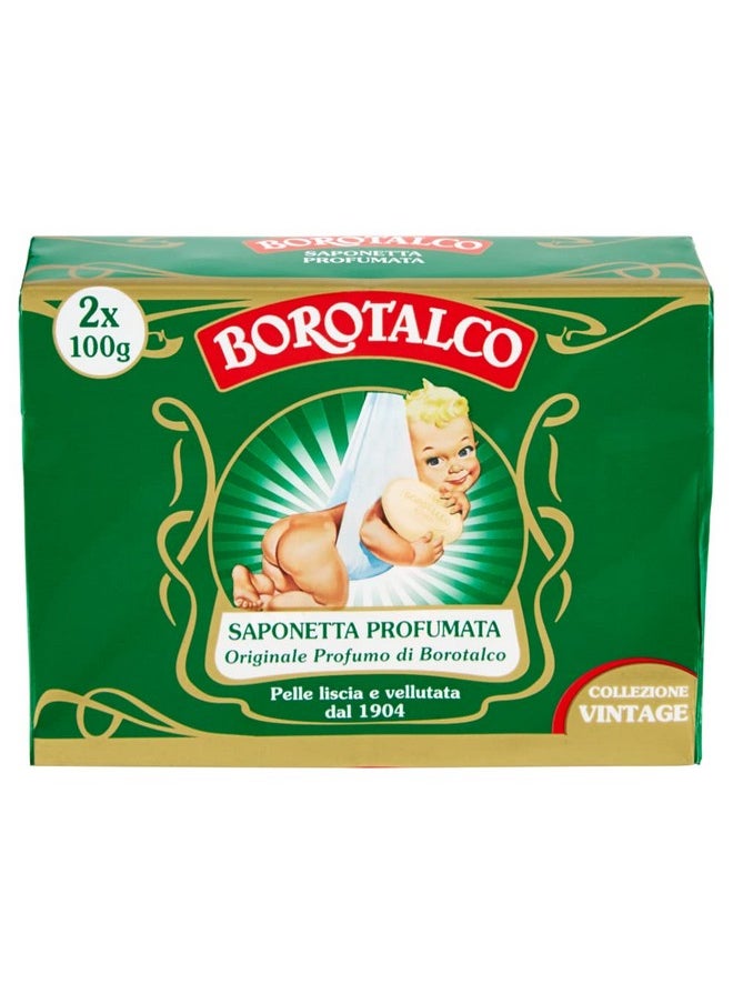 Borotalco Roberts: Set Of 2 Scented Soaps Vintage Edition (Baby Picture) * 3.5 Ounces (100G) Packages (Pack Of 2) [ Italian Import ]  - Image 1