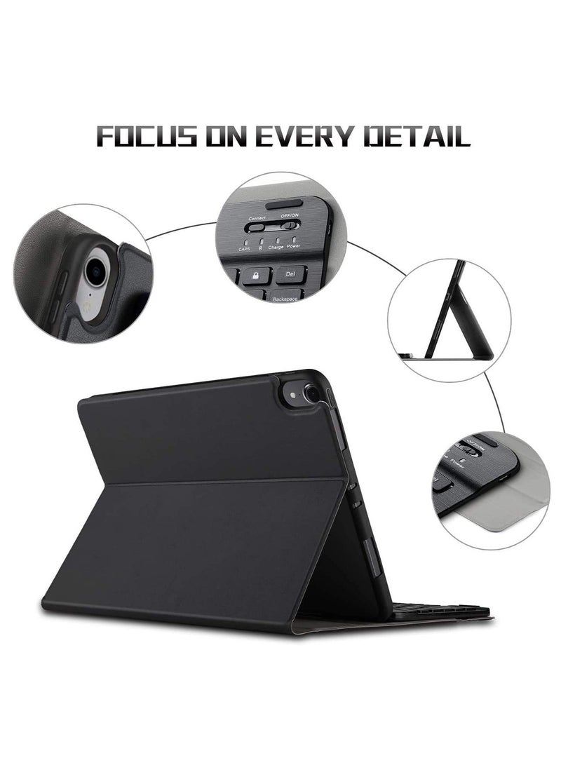 Keyboard Case for iPad 10.9 inch 10th Generation Keyboard 10th Generation Case with pencil holder Smart Protective Cover with Detachable Bluetooth Keyboard for Latest iPad 10th Gen 10.9 Inch 2022 Bla - Image 5