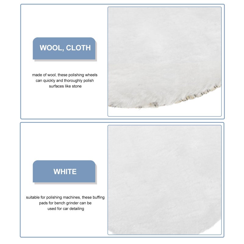 2 Pack 7 Inch Self Adhesive Wool Felt Polishing Wheels For Drill Car Buffer Wood Stone Surface Finishing - Image 4