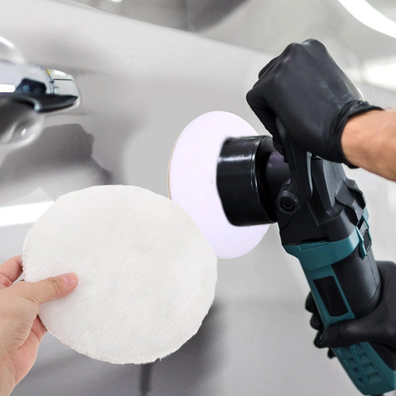 2 Pack 7 Inch Self Adhesive Wool Felt Polishing Wheels For Drill Car Buffer Wood Stone Surface Finishing - Image 5