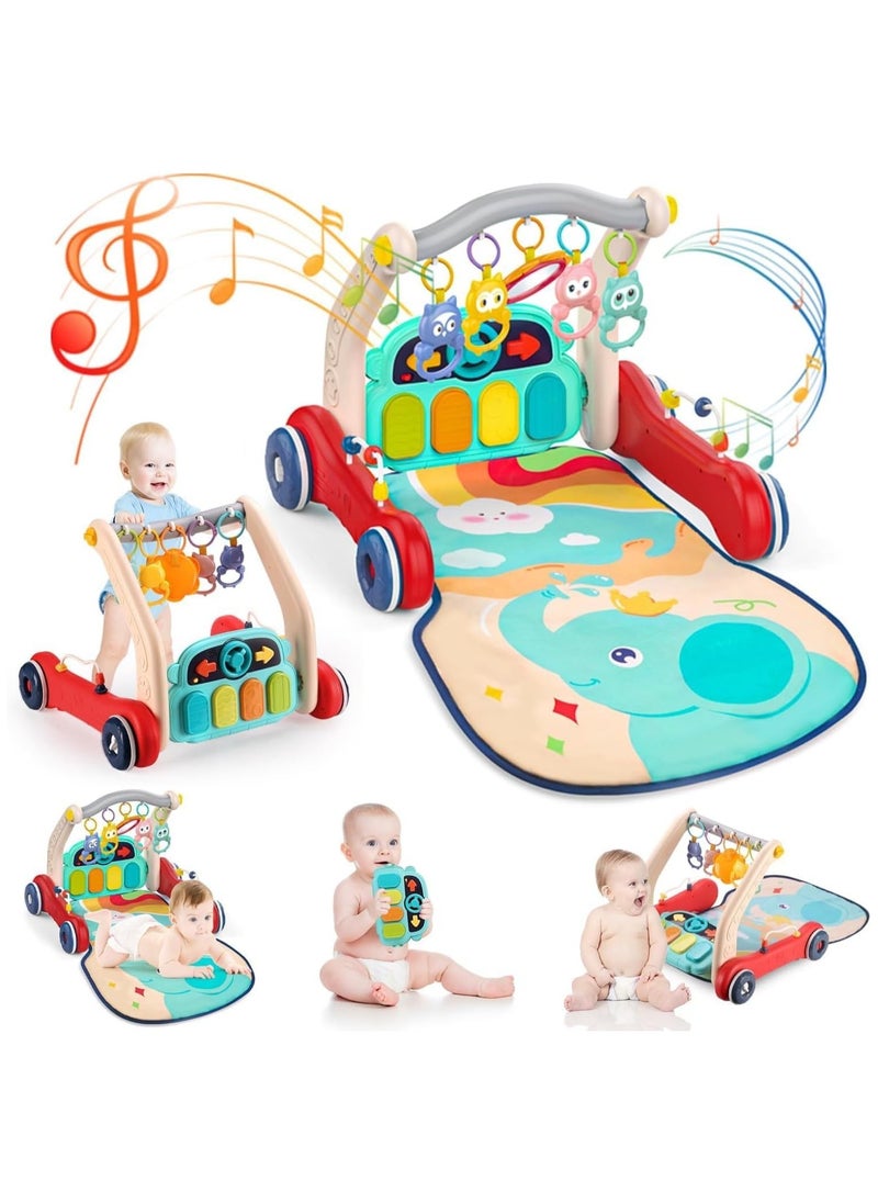 HUANGER Huanger Baby Play Mat Baby Gym,Play Piano Tummy Time, Floor Activity Center,Einstein Baby Seat,Infant Baby Walker - Toddler Push Walker, Boy & Girl Gifts for Newborn Baby Toddler 0 to 3 6 9 12 Month.  - Image 1