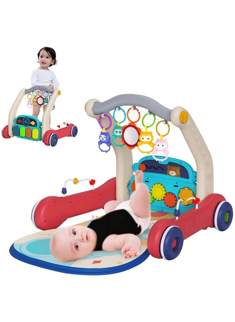 HUANGER Huanger Baby Play Mat Baby Gym,Play Piano Tummy Time, Floor Activity Center,Einstein Baby Seat,Infant Baby Walker - Toddler Push Walker, Boy & Girl Gifts for Newborn Baby Toddler 0 to 3 6 9 12 Month.  - Image 2