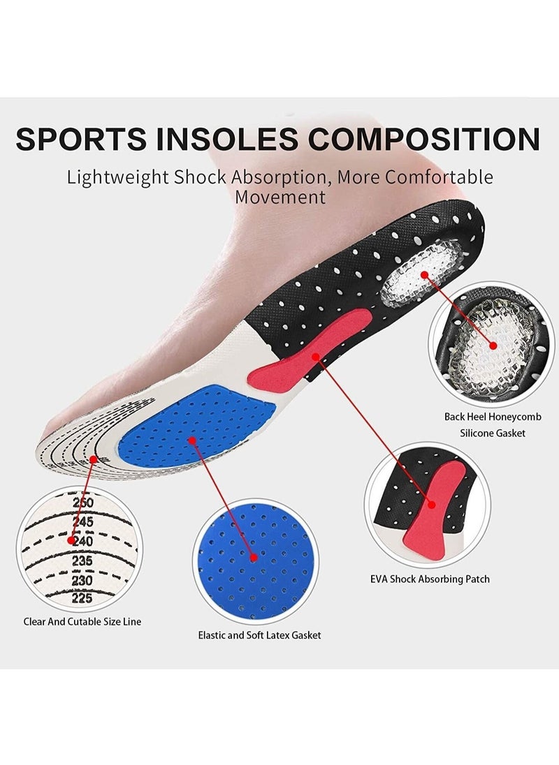 Orthotic Shoe Insoles for Men & Women – Arch Support for Flat Feet, Plantar Fasciitis, Memory Foam Cushioned Inserts for All-Day Comfort
