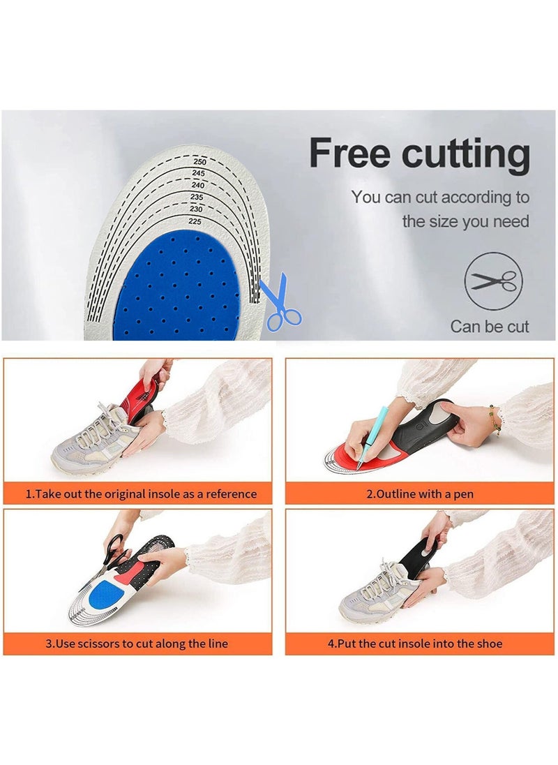 Orthotic Shoe Insoles for Men & Women – Arch Support for Flat Feet, Plantar Fasciitis, Memory Foam Cushioned Inserts for All-Day Comfort
