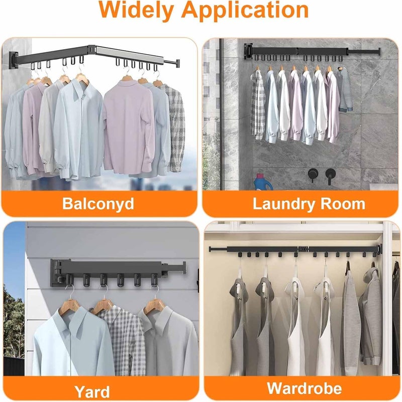 TGOPIT Foldable Cloth Dryer Stand Double Rack Cloth Stands for Drying Clothes Wall Mounted Clothes HangerClothes Laundry Drying RackDrying Rack ClothingLaundry Hanger RackCollapsible2Tier - Image 5