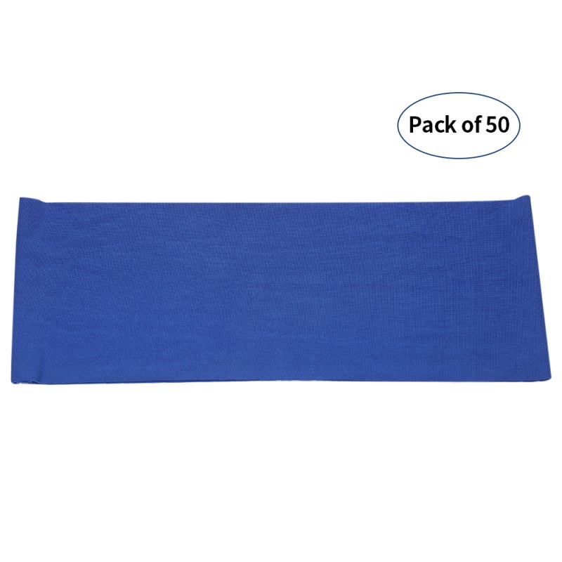 50pcs Wedding Chair Sashes Bows Elastic Spandex Chair Sash Covers Bands Wedding Banquet Reception Supplies Decorations-Royal Blue - Image 2