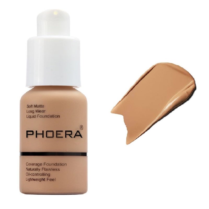 WFWJ PHOERA Foundation, Natural Moisturizing Highlighting Matte Oil Control Flawless Concealer Makeup,Full Coverage Foundation (105 Sand) - Image 1