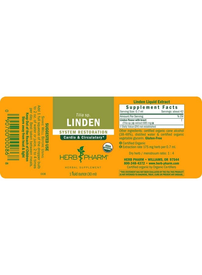 Herb Pharm Linden Liquid Extract for Cardiovascular and Circulatory Support - 1 Ounce - Image 4
