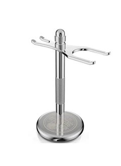 Chrome Safety Razor Stand - Razor Holder And Shaving Brush Stand, Shaving Stand To Prolong The Life Of Your Razor - Shaver Holder With Weighted Bottom For Extra Stability