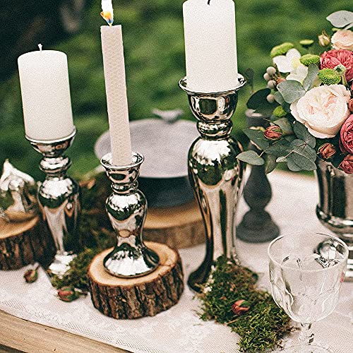DEYBBY Natural Beeswax Taper Candles,8inch Dripless and Smokeless White Bee Wax,4Hour Burn Time Flat Top (Pack of 6) - Image 2