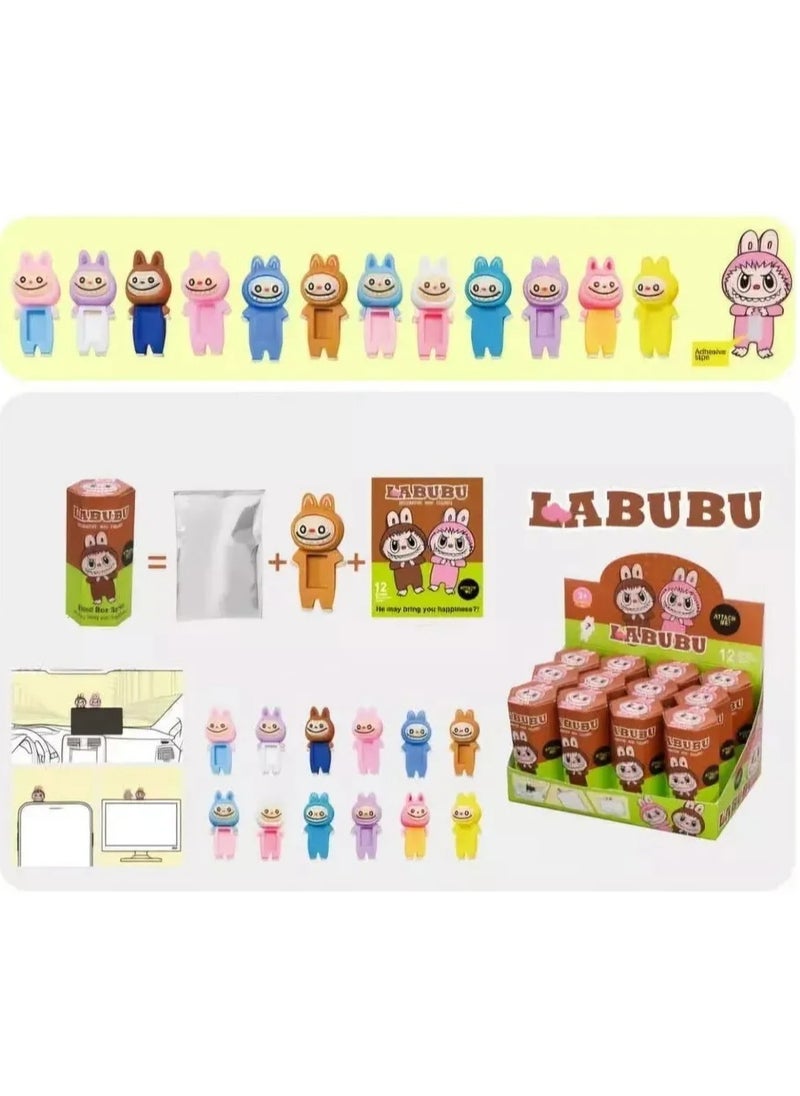 LABUBU 12pcs Labubu Anime Blind Box Toy Set – Cute PVC Cartoon Figure Dolls for Phone, Car & Laptop Decoration | Surprise Collectible Decoration Ornaments, Unique Gift for Anime Fans & Kawaii Lovers!  - Image 2