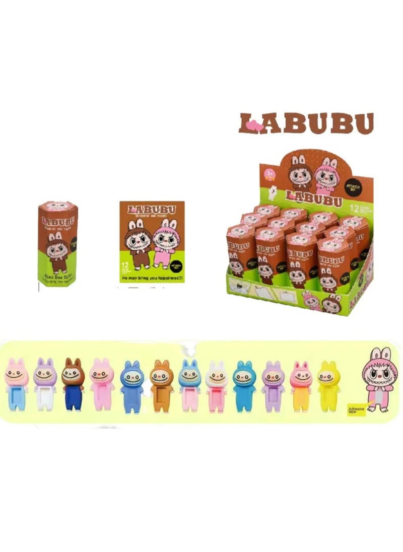 LABUBU 12pcs Labubu Anime Blind Box Toy Set – Cute PVC Cartoon Figure Dolls for Phone, Car & Laptop Decoration | Surprise Collectible Decoration Ornaments, Unique Gift for Anime Fans & Kawaii Lovers!  - Image 1