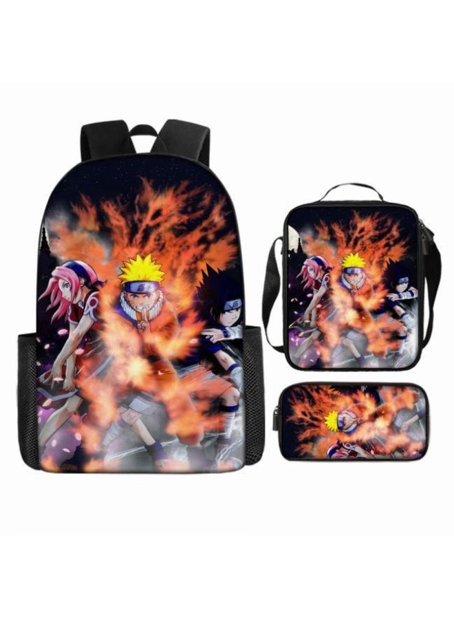 عام حقيبة ظهر مطبوعة بالرسوم المتحركة + مجموعة حقائب اليد + القلم، مجموعة حقائب عملية من ثلاث قطع (يمكن استخدام الطلاب والأطفال ونزهات الأصدقاء ورياضات تسلق الجبال وما إلى ذلك) - 51 - Image 3