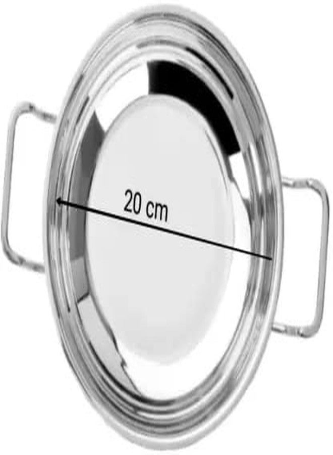 Wektu Premium Stainless Steel KADHAI with Induction Bottom Kadhai 20 cm Diameter with Lid 1.5 L Capacity (Stainless Steel, Non-Stick, Induction Bottom) - Image 3
