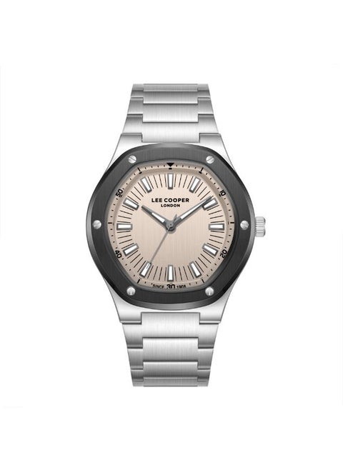 Men's Analog Display Watch With Silver Metal Strap - LC08145.070
