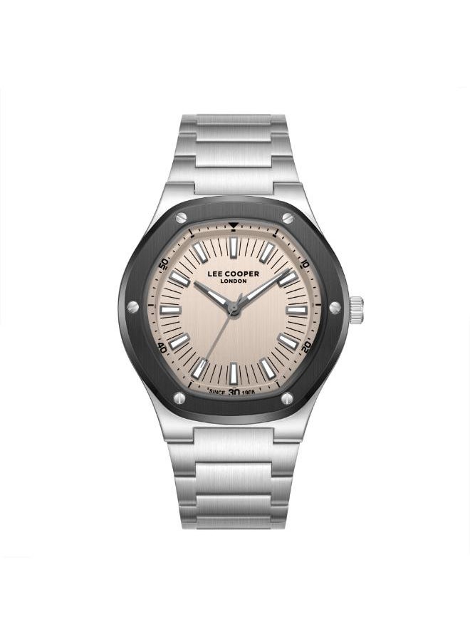 Lee Cooper Men's Analog Display Watch With Silver Metal Strap - LC08145.070  - Image 1
