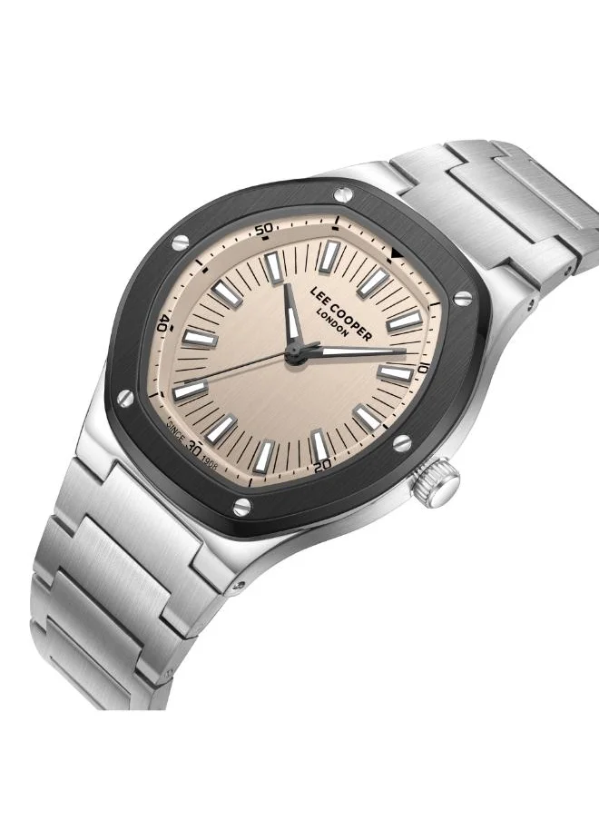 لي كوبر Men's Analog Display Watch With Silver Metal Strap - LC08145.070