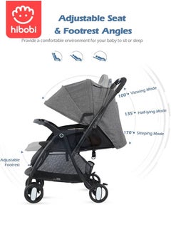 hibobi Lightweight Foldable Two-Way Push Baby Stroller With Seat Cushion  - Image 3